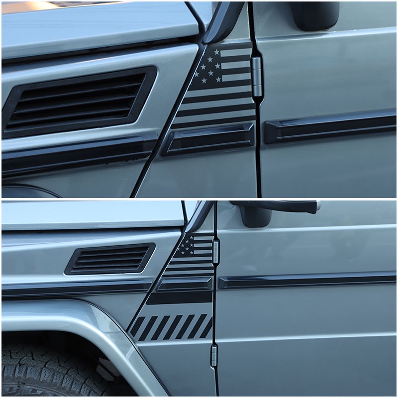 適用於賓士 Benz G級 W463 PVC黑色 汽車前擋泥板拉花膜車門側貼