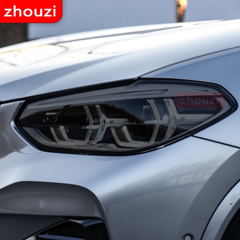 BMW 2 件適用於寶馬 X3 F25 G01 2020 M 汽車大燈色調黑色保護膜乙烯基保護透明 TPU 貼紙配件
