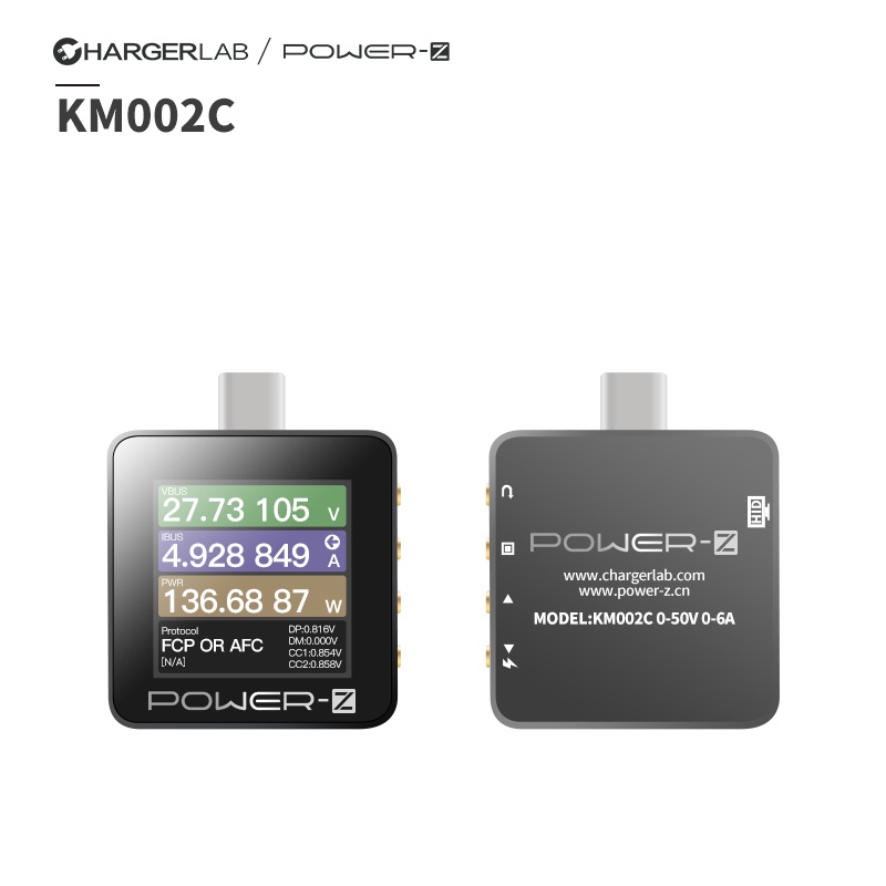 Chargerlab POWER-Z USB PD3.1 協議 48V 範圍雙 Type-C 測試儀 KM003C /K