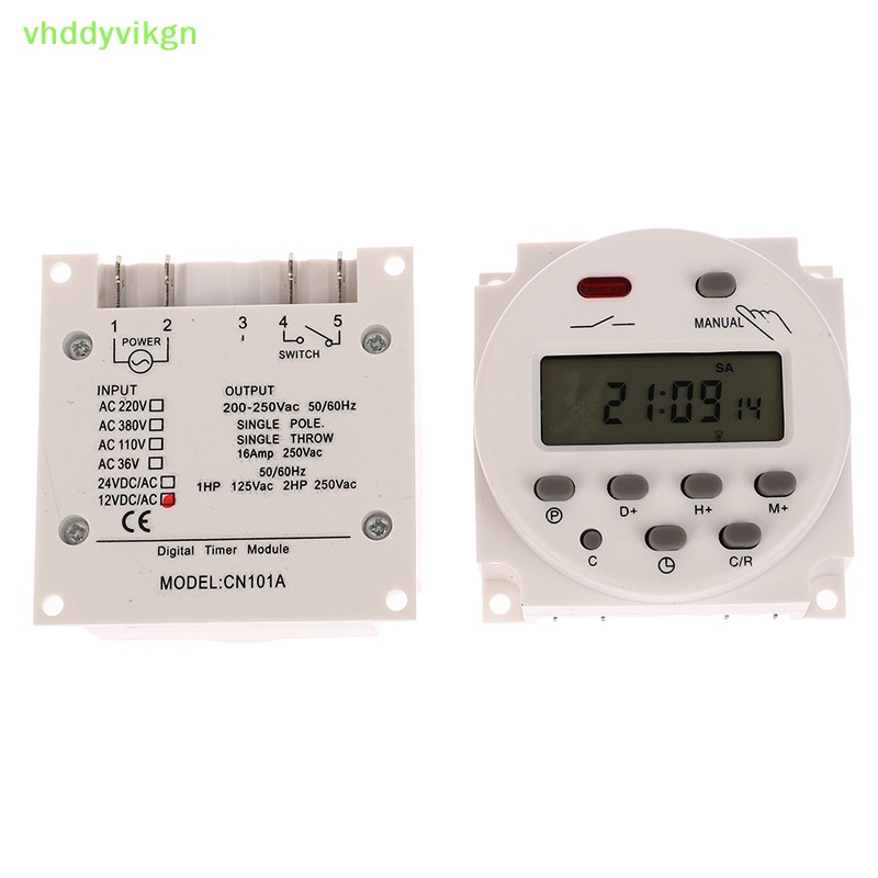 Vhdd 1件12V 24V 110V 220V CN101A 數字液晶電源定時器可編程時間開關繼電器 CN101