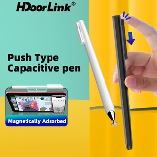 Hdoorlink 通用 2 合 1 按壓式觸控筆磁性觸摸屏鉛筆帶夾子適用於 Android iOS 平板電腦電容繪圖筆