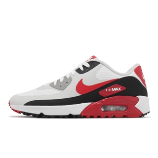 Nike 高爾夫球鞋 Air Max 90 G TB 黑 紅 白 防水鞋面 氣墊 高球 男鞋 DX5999-162