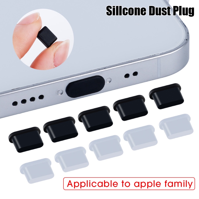 【批發價】10個起批耐用的矽膠手機防塵塞/可重複使用的橡膠充電端口防塵蓋帽適用於 Apple IPhone