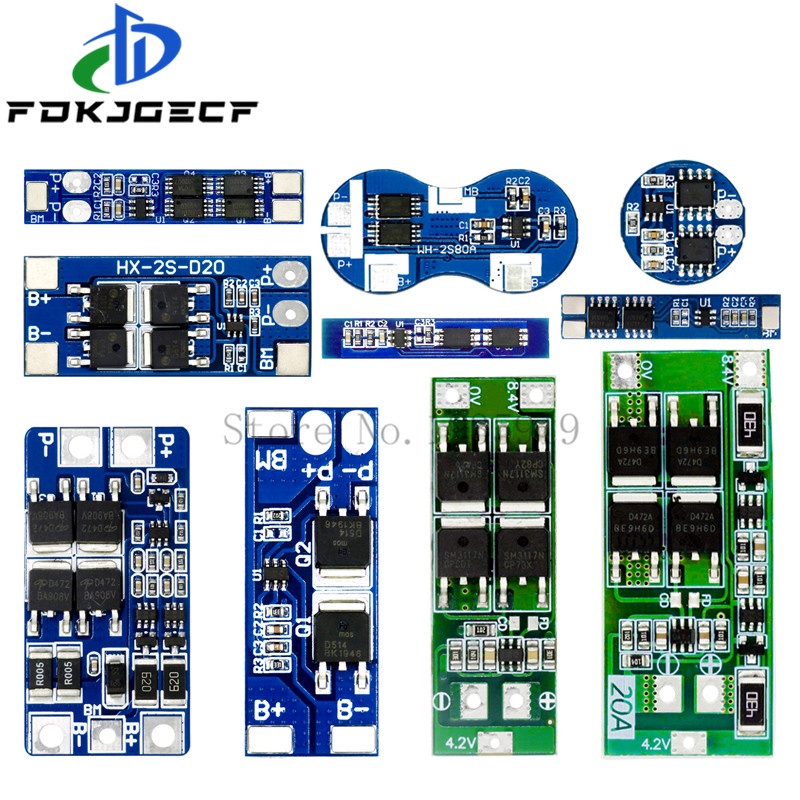 2s 3A 4A 5A 8A 10A 13A 20A 7.4V 8.4V鋰離子18650鋰電池保護板/BMS板標準/平衡