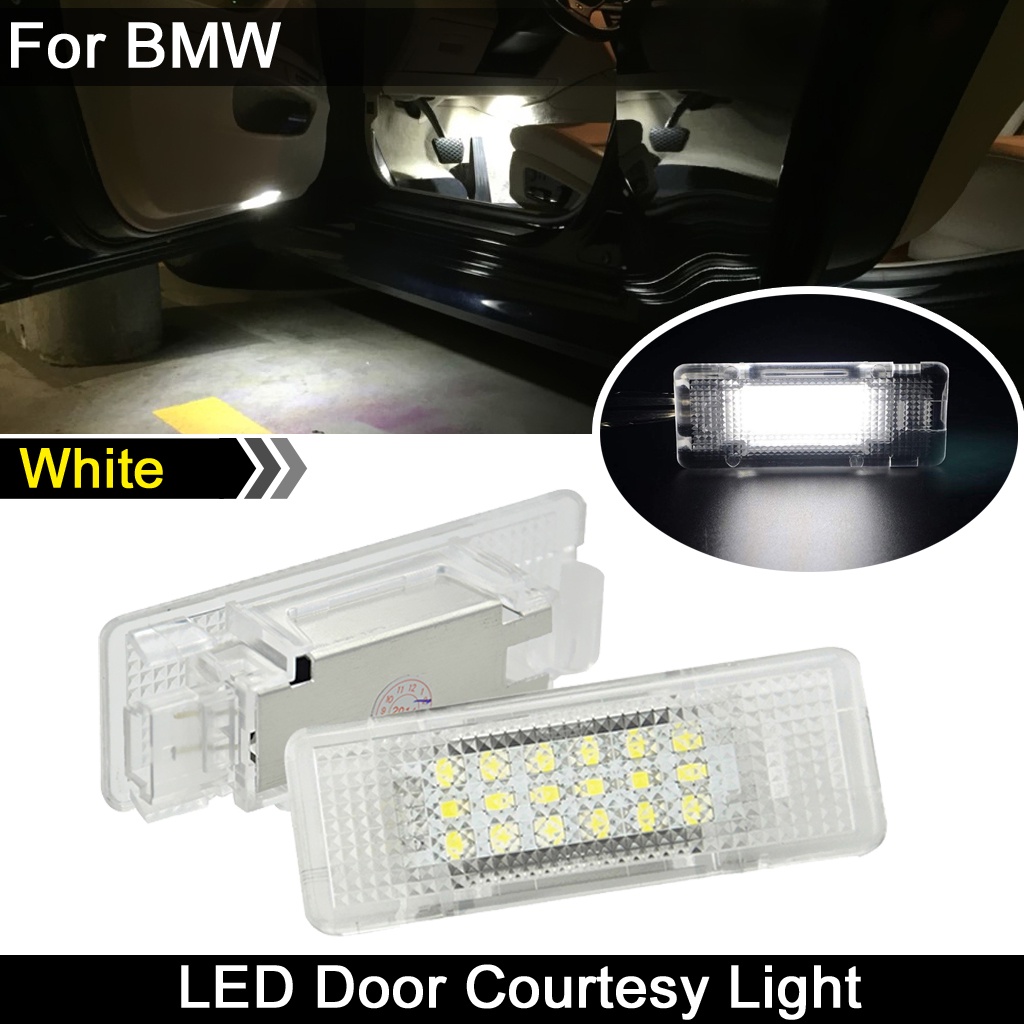BMW 2 件白色 LED 禮貌腳坑下門燈迎賓燈適用於寶馬 E39 E52/Z8 E53/X5