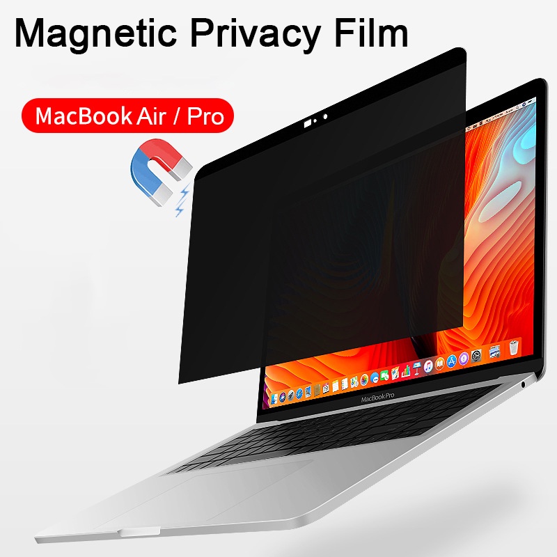 適用於 Macbook Air 13 M1 M2 2020 2022 Pro 14 15 16 12 屏幕保護膜的磁性隱