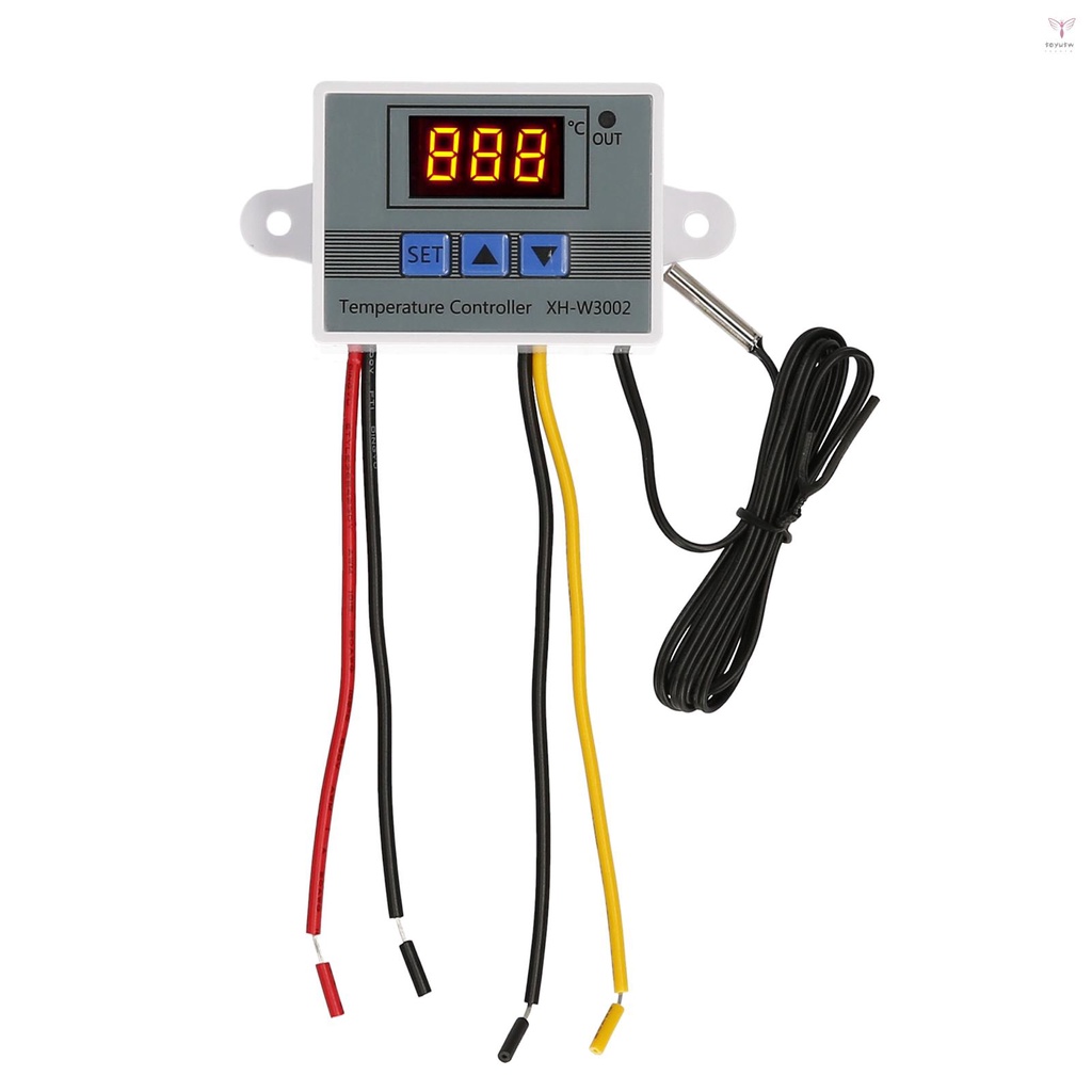 電子溫控器LED顯示溫控器模塊溫度溫控模塊開關，帶防水NTC探頭-50~110 ℃，適用於冰箱110~220V 1500