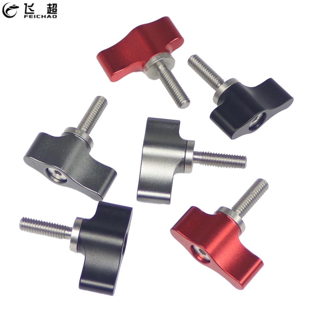 Feichao CNC 鋁合金 M4 螺絲不銹鋼 304 螺紋/鐵可調螺栓 T 型手柄螺母適用於 DSLR 運動相機配件