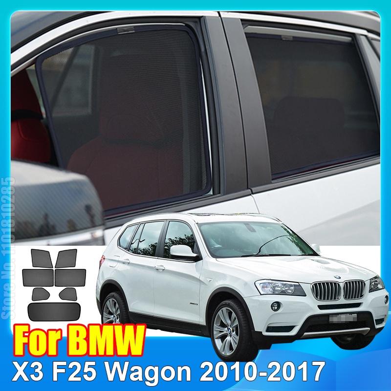 適用於 BMW X3 F25 Wagon 2010-2017 F 25 磁性車窗遮陽罩前擋風玻璃後側窗簾遮陽板