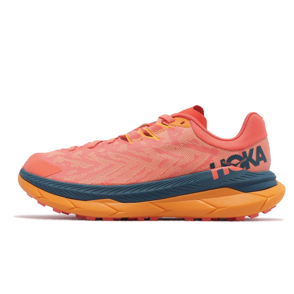 Hoka 越野跑鞋 Tecton X 碳纖維板 橘紅 戶外大底 Vibram 女鞋 ACS 1123162CBCRL