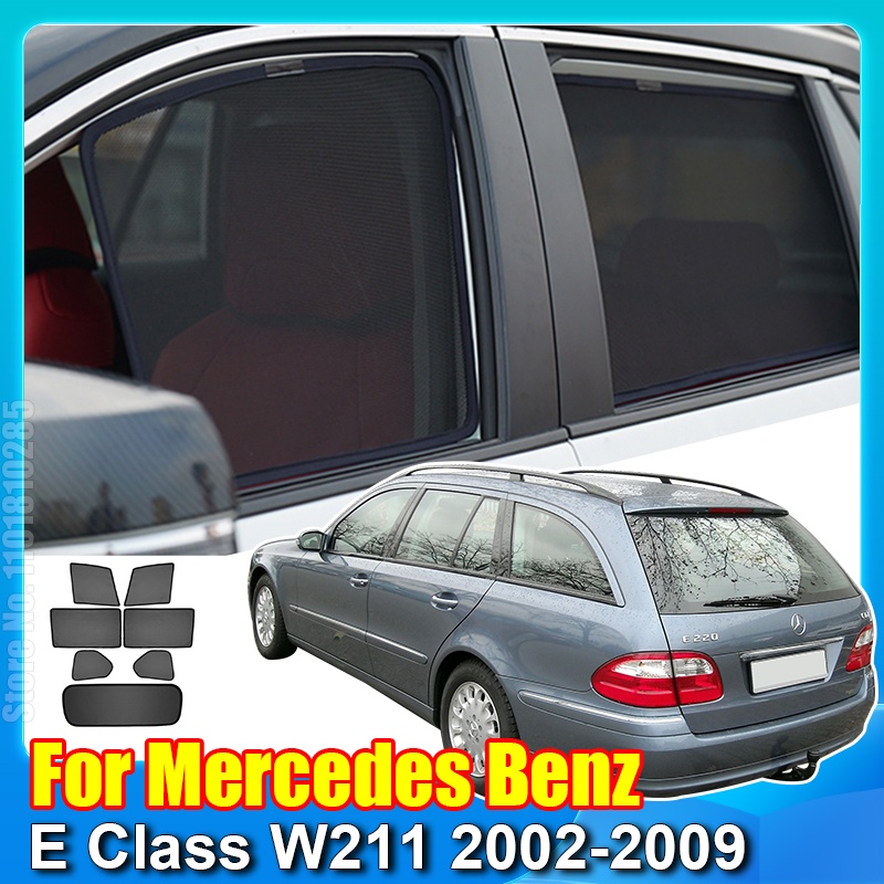 適用於梅賽德斯奔馳 E 級 W211 旅行車 2002-2009 汽車遮陽板配件窗罩遮陽簾網狀遮陽簾定制適合