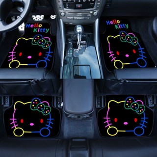 Hello Kitty哆啦A夢汽車腳墊單片可愛卡通布朗熊腳踏墊易清洗車內主駕駛防滑耐髒車墊子 車用