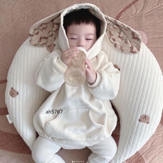 ins抱枕 新生嬰兒哺乳枕 寶寶刺綉抱枕 純棉月亮靠墊 兒童床上枕頭 可拆洗抱枕