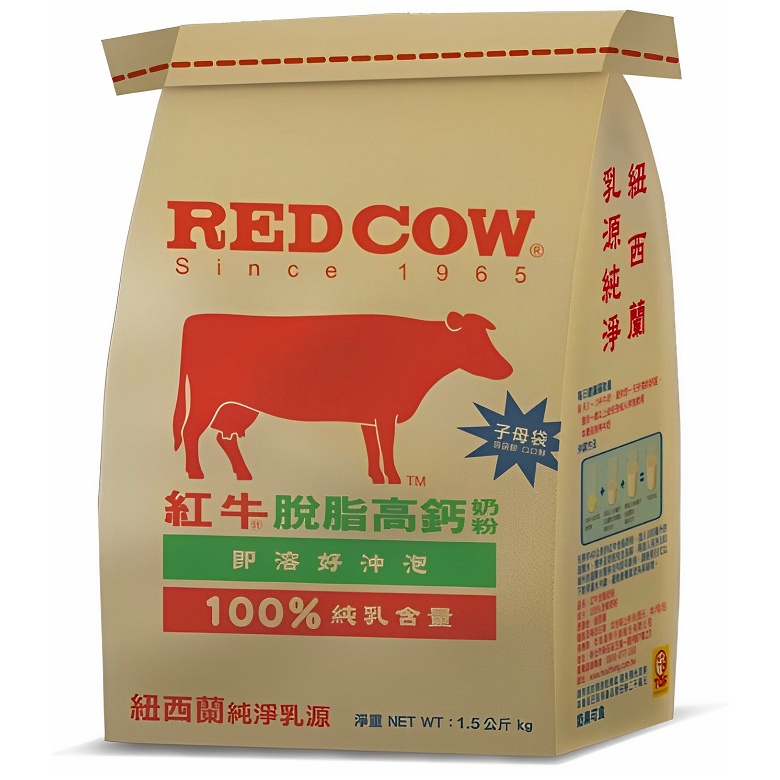 Red Cow 紅牛 脫脂高鈣奶粉(1.5kg/袋)[大買家]