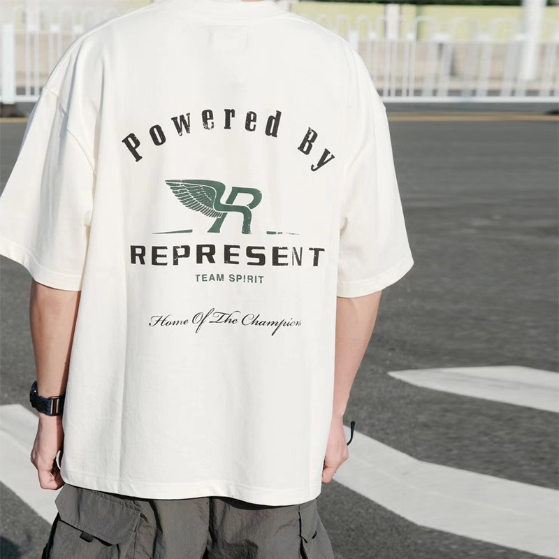 Represent REP短袖復古美式高街FOG情侶寬鬆舒適休閒T恤潮牌