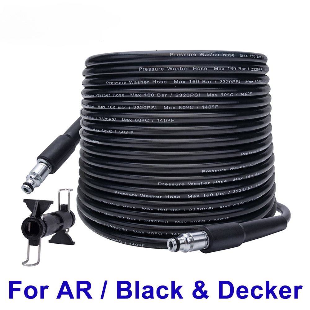 高壓水清洗軟管管高壓清洗機軟管 6 10 15 m 適用於 AR 米其林黑色 &amp; Decker 牧田 MAC 聯
