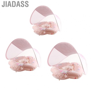 Jiadass 嬰兒兒童游泳圈粉紅色小馬充氣遮陽池浮圈