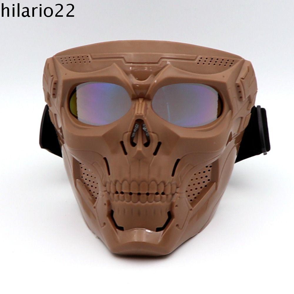 Hilario 越野摩托車骷髏面罩騎士裝備保護護目鏡骷髏鬼形風眼鏡面罩摩托眼鏡防護風鏡摩托車護目鏡