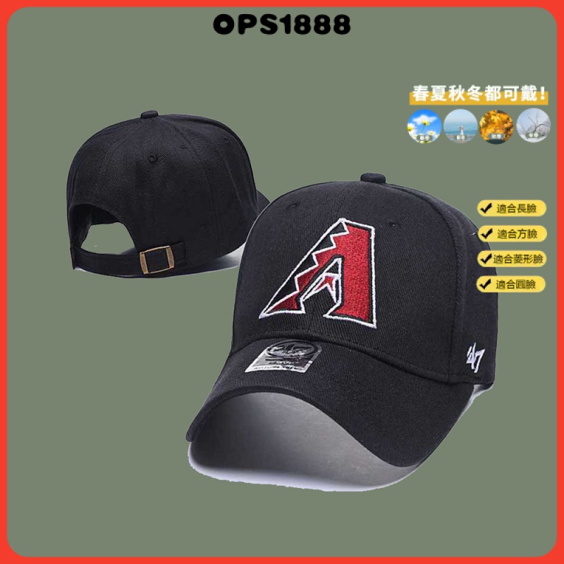MLB 棒球帽 Arizona Diamondbacks 亞利桑那 響尾蛇 運動帽 男女通用 可調整 沙灘帽 嘻哈帽 潮