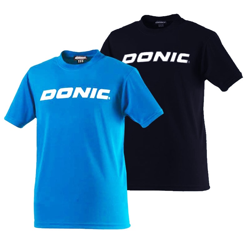 正品 Donic Donic 乒乓球服滌綸速乾圓領比賽球衣 T 恤上衣男女 83703