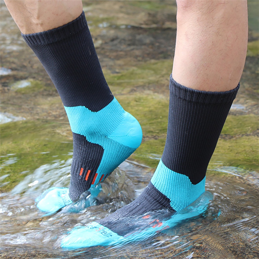 [WT] 1 雙防水襪彈性透氣中筒軟襪足部保護防風冬季遠足涉水騎行滑雪襪戶外運動