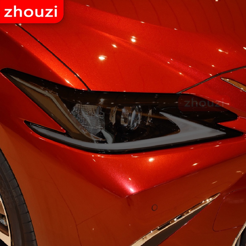2 件適用於 Lexus凌志 ES 2015年至今 ES 350 300 250 汽車大燈色調黑色保護膜透明TPU貼紙
