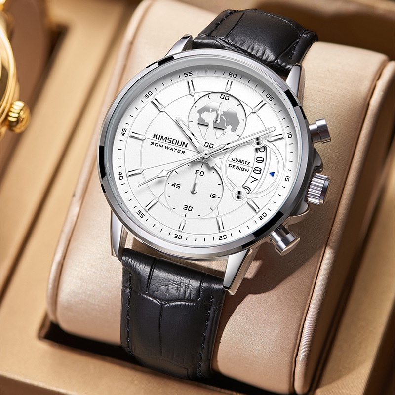 【現貨】KIMSDUN  1815B 時尚 潮流個性 （2023年新款）男表皮帶石英錶 男士時尚商務手錶