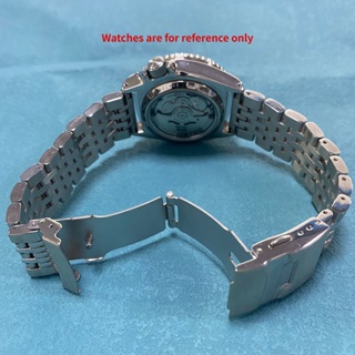SEIKO 20 22mm 錶帶適用 SRPD SKX007 seiko 5 錶帶 316L 鋼實心五珠不鏽鋼鋼帶腕錶