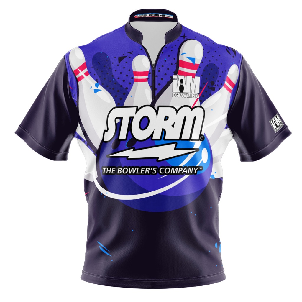 Storm DS 保齡球球衣 - 設計 2065-ST 3D 拉鍊領保齡球襯衫 DIY 名稱