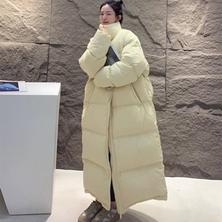 長款羽絨服女2023年新款超長過膝到腳踝韓版加厚情侶白鴨絨冬外套外套冬季外套大衣防風外套防寒外套皮衣外套