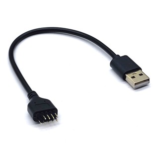 全新 USB 連接器 USB 延長線 USB2.0 轉 9Pin 連接器 9 針公頭轉外部 USB A 公頭 PC 主機板