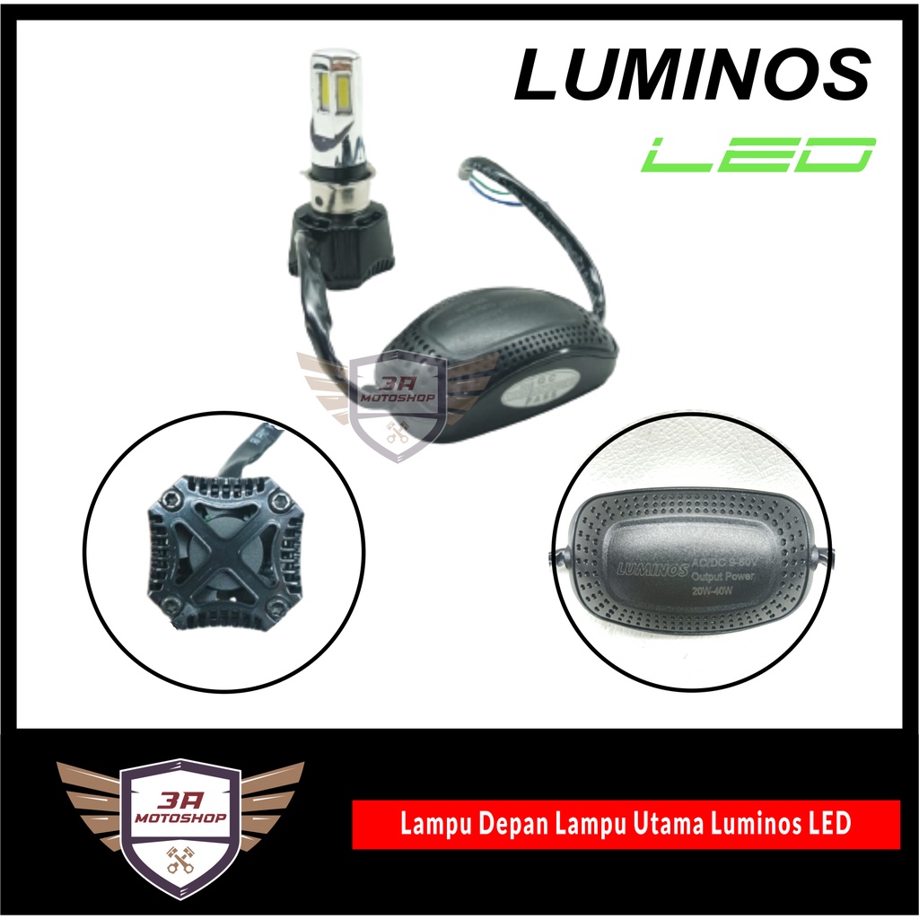 Luminos 6-LED AC DC 通用頭燈 H4 H6 原裝