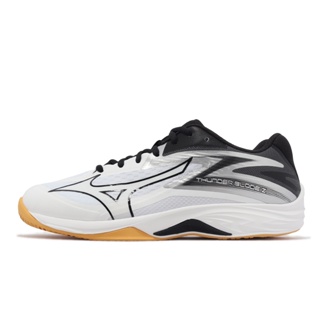 Mizuno 排羽球鞋 Thunder Blade Z 白 黑 膠底 男鞋 低筒 美津濃 ACS V1GA2370-51