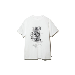 Snow PEAK鈦馬克杯T恤復古印花棉質寬鬆短袖T恤