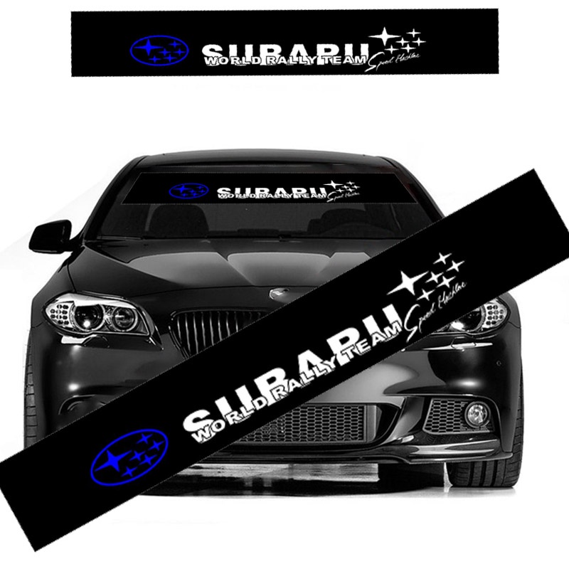汽車擋風玻璃擋風玻璃貼紙黑色裝飾貼紙適用於 Subau Legacy Outback Forester Impreza