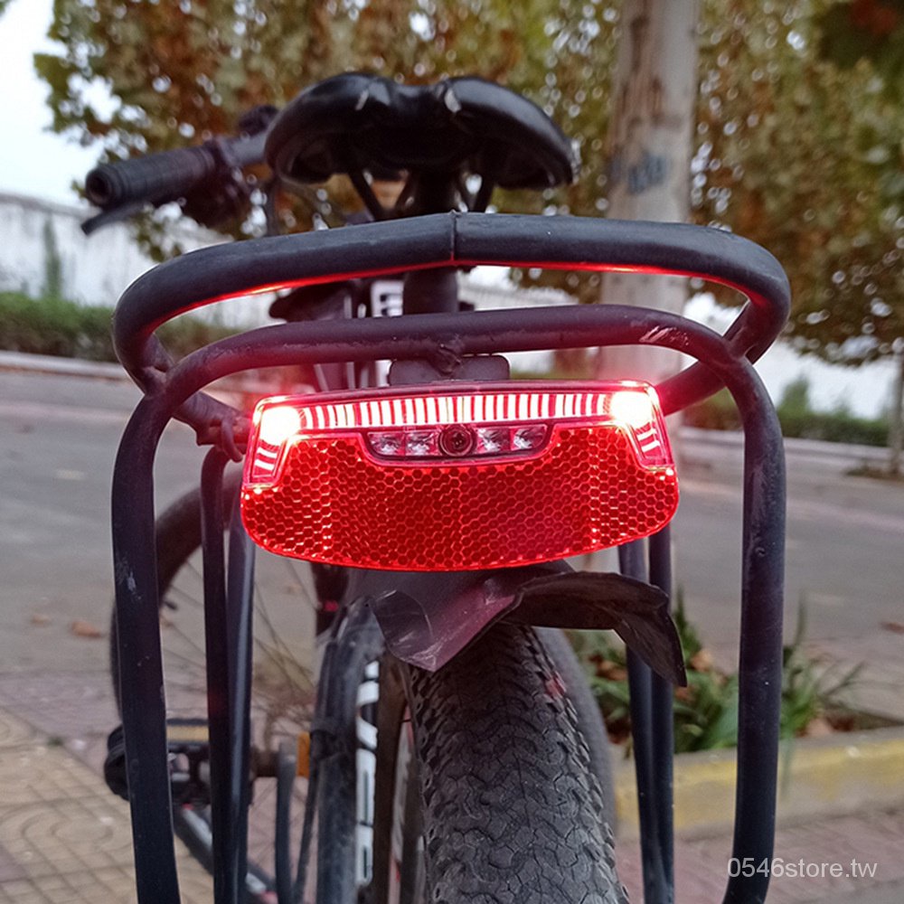 LED自行車燈單車警示燈單車燈 山地車腳踏車單車尾燈摺疊車後尾貨架安裝LED警示燈夜騎裝備配件
