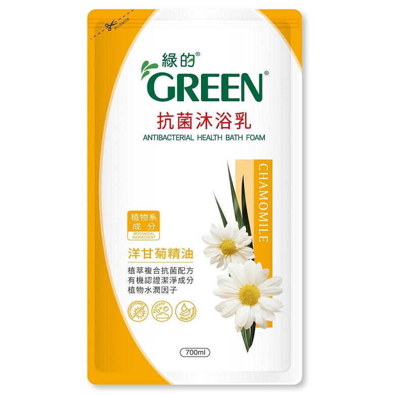 綠的 抗菌沐浴乳補充包-洋甘菊精油(700ml)[大買家]