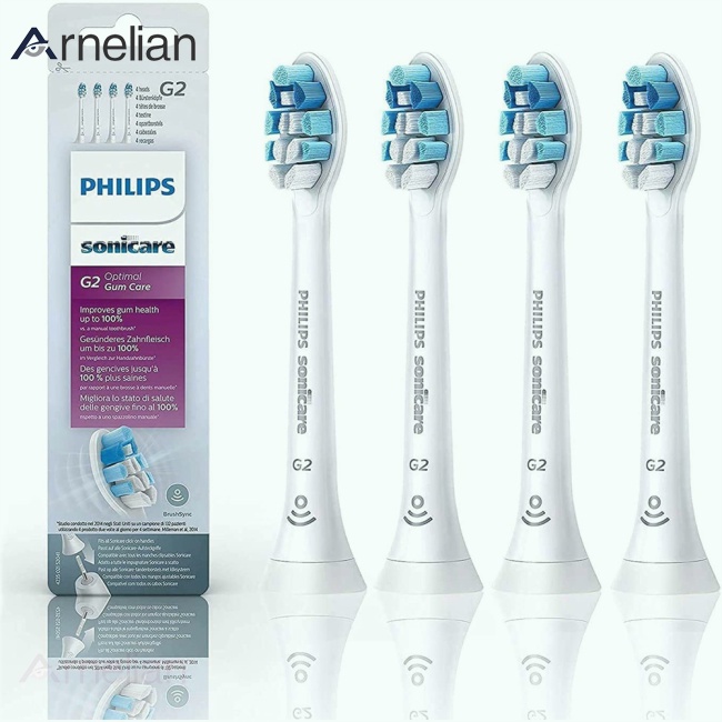 Arnelian 4 件 G2 替換刷頭牙齦護理深層清潔牙刷頭 Hx9034/65 適用於飛利浦 Sonicare
