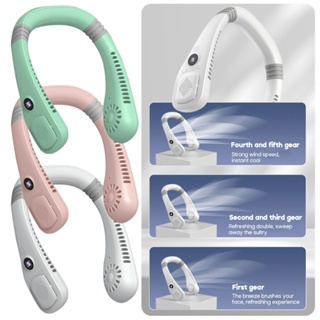 Quu 便攜式頸掛式風扇耳機設計可穿戴項鍊-風扇通風器 USB