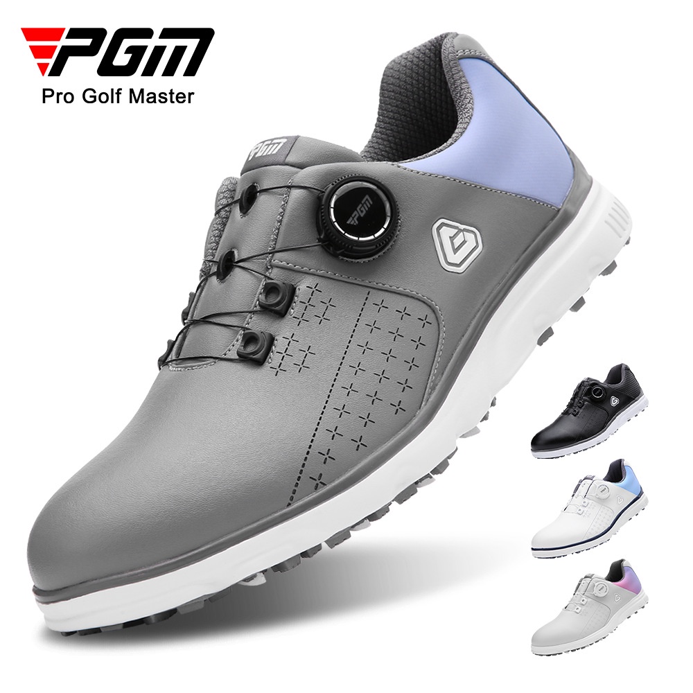 PGM 高爾夫球鞋 防側滑鞋釘 防水 旋鈕鞋帶 男士運動球鞋 XZ232