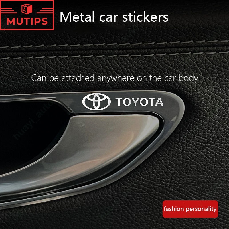 CAMRY 豐田 TRD 汽車標誌金屬貼紙 3D 創意裝飾汽車窗門內飾徽章適用於雅力士卡羅拉威馳 Fortuner CH