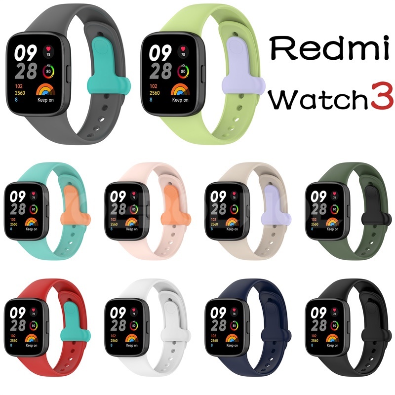 Redmi watch 3 錶帶彩色替換矽膠腕帶適用於 redmi 手錶 3 運動錶帶 小米 redmi watch3