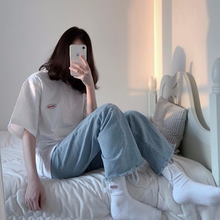 TOP本舖 M-XXL 夏天衣服 上班 客家服裝 服飾 韓版夏季新款ins潮原宿短袖T恤女情侶學生寬鬆b
