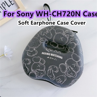 【案例之家】適用於索尼 Wh-ch720n 耳機套大容量卡通適用於索尼 WH-CH720N 耳機耳墊收納包外殼盒