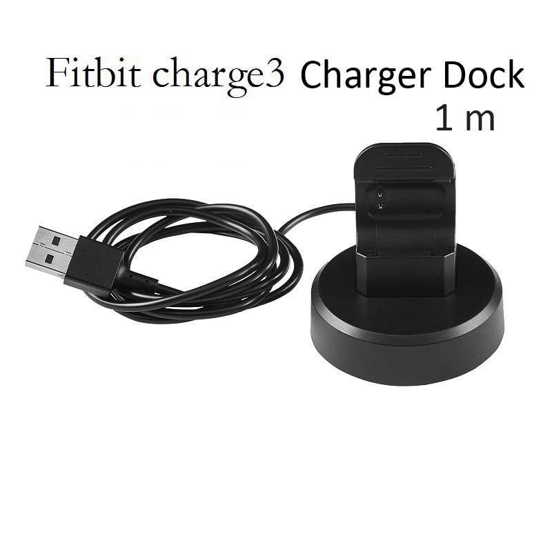 Fitbit Charge 3/4 USB 充電線底座的手錶充電器