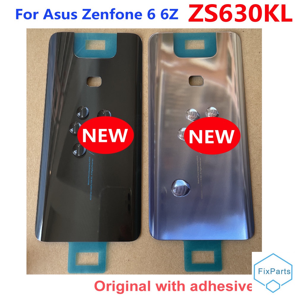 適用於華碩 Zenfone 6 6Z ZS630KL 後門殼手機蓋外殼更換零件的最佳質量後玻璃電池蓋外殼
