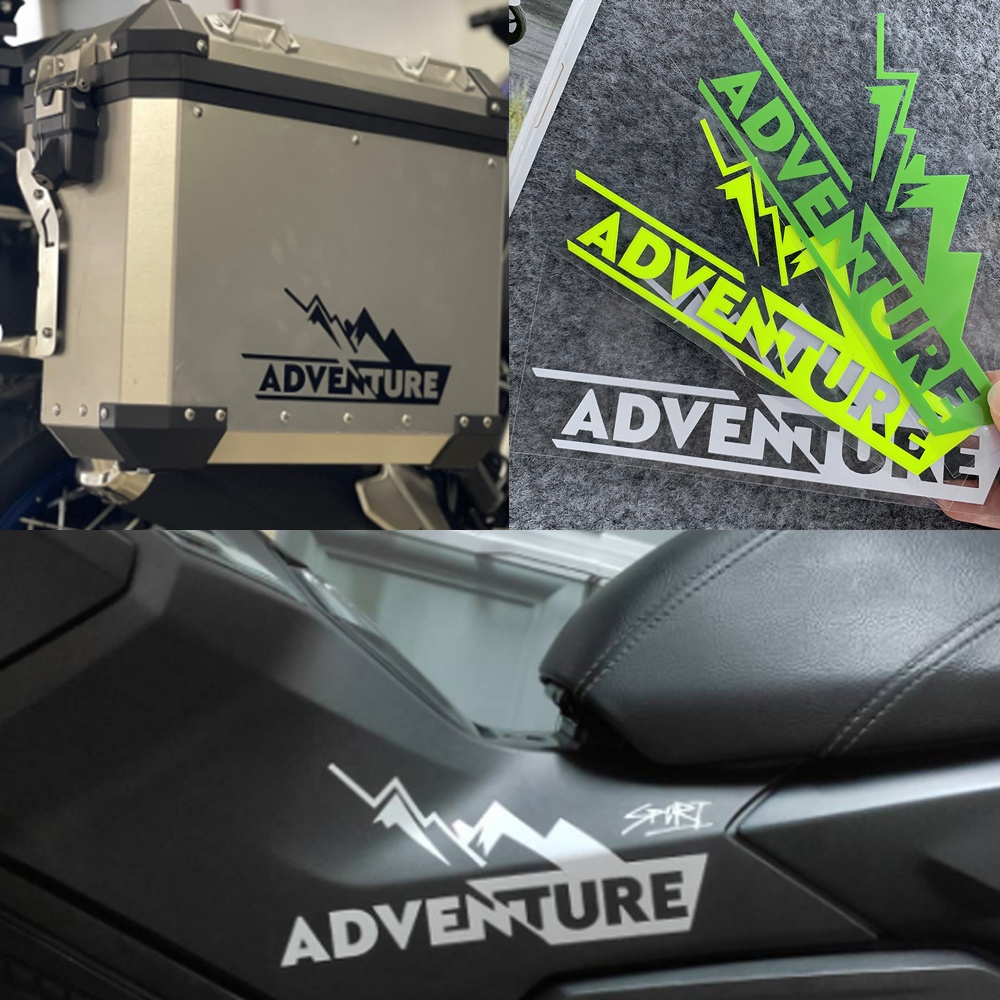1 件裝摩托車行李箱側尾頂鋁箱箱貼紙 ADV Adventure 貼花