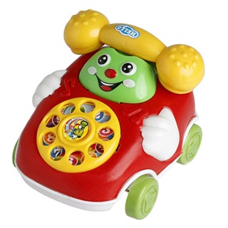 嬰兒玩具音樂卡通手機可愛益智發育卡通笑臉玩具手機車