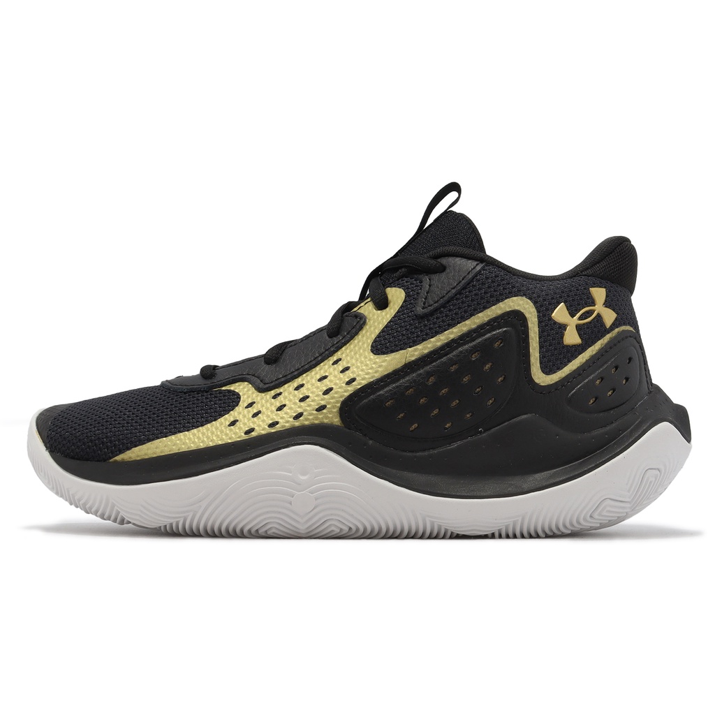 Under Armour 籃球鞋 Jet 23 黑 金 UA 緩震包覆 男鞋【ACS】 3026634001