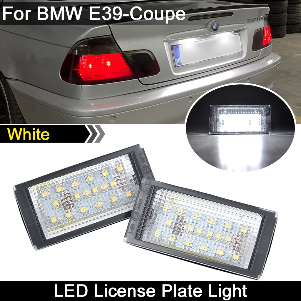 2 件白色 LED 牌照燈牌照燈適用於寶馬 3 系 E46 2 門雙門轎跑車 316ci 318ci 325ci 320